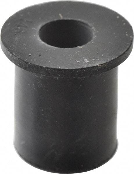 RivetKing - 1/4-20, 0.63" Diam x 0.051" Thick Flange, Rubber Insulated Rivet Nut - UNC Thread, Rubber, 1/2" Body Diam, 0.63" OAL - Best Tool & Supply