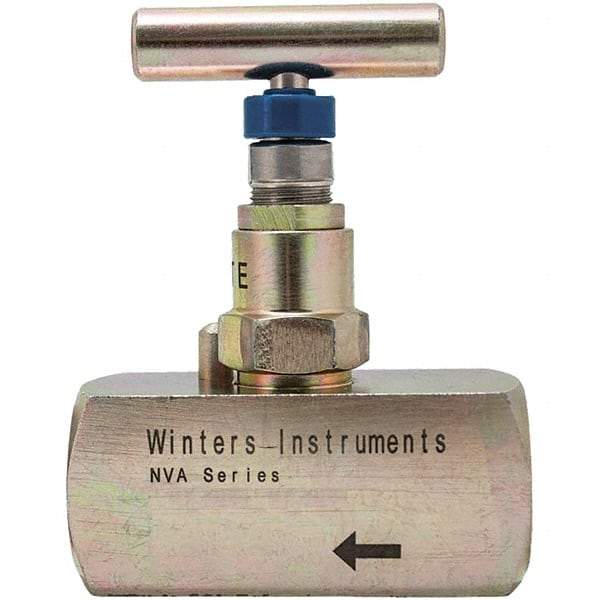 Value Collection - 1/4" Pipe, Inline Hard Seat Needle Valve - FNPT x FNPT Ends, Alloy Valve, 10,000 Max psi - Best Tool & Supply