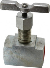 Value Collection - 1" Pipe, Inline Hard Seat Needle Valve - FNPT x FNPT Ends, Alloy Valve, 10,000 Max psi - Best Tool & Supply