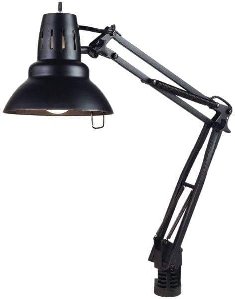 Electrix - 30 Inch, Spring Suspension, Clamp on, Incandescent, Black, Desk Light - 100 Watt, Nonmagnifying - Best Tool & Supply