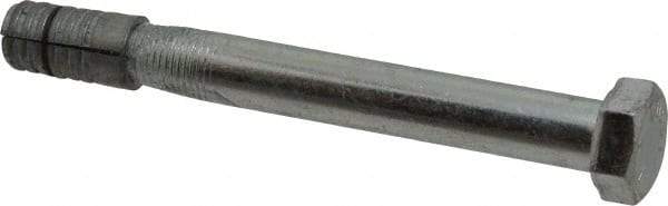 Made in USA - 1/2" Diam, 1/2" Drill, 4" OAL, 1" Min Embedment Taper Bolt Concrete Anchor - Grade 5 Steel, Zinc-Plated Finish, Hex Head, Hex Drive - Best Tool & Supply