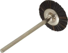 Osborn - 3/4" OD, 3/32" Shank Diam, Crimped Natural Fiber Wheel Brush - 0.003" Filament Diam, 25,000 RPM - Best Tool & Supply