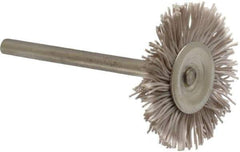 Osborn - 1" OD, 1/8" Shank Diam, Nylon Wheel Brush - 3/32" Face Width, 6,000 RPM - Best Tool & Supply