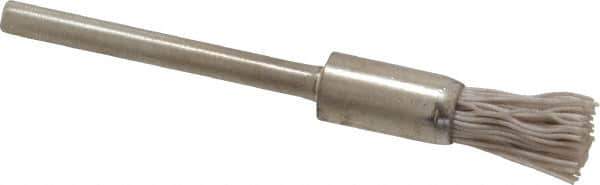 Osborn - 600 Grit, 1/4" Brush Diam, End Brush - Super Fine Grade, 1/8" Diam Shank, 6,000 Max RPM - Best Tool & Supply