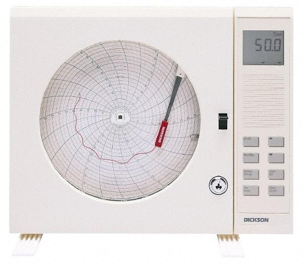 Dickson - 32 to 122°F, 31 Day Recording Time Chart - 8 Inch Diameter, Use with Esx Recorders - Best Tool & Supply