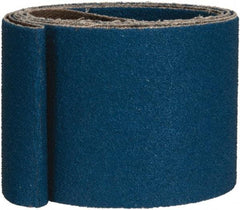 Made in USA - 2" Wide x 48" OAL, 80 Grit, Zirconia Alumina Abrasive Belt - Zirconia Alumina, Medium, Coated, X Weighted Cloth Backing - Best Tool & Supply