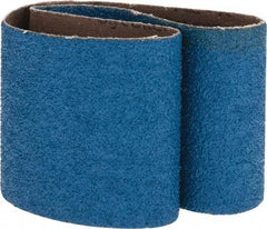 Made in USA - 3" Wide x 21" OAL, 36 Grit, Zirconia Alumina Abrasive Belt - Zirconia Alumina, Very Coarse, Coated, X Weighted Cloth Backing - Best Tool & Supply