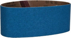 Made in USA - 3" Wide x 21" OAL, 60 Grit, Zirconia Alumina Abrasive Belt - Zirconia Alumina, Medium, Coated, X Weighted Cloth Backing - Best Tool & Supply