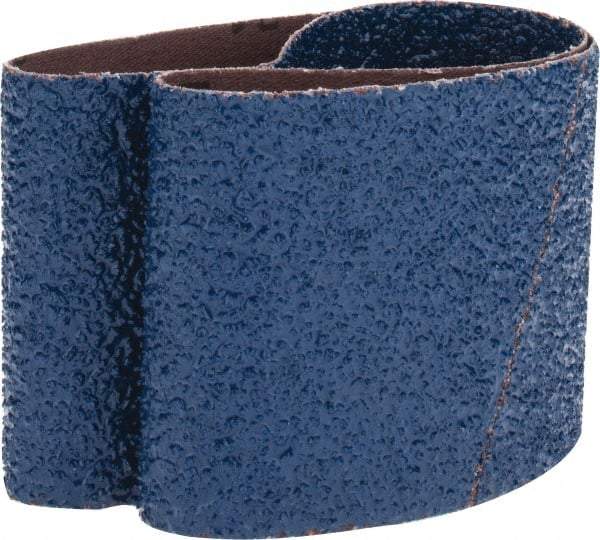 Made in USA - 3" Wide x 21" OAL, 24 Grit, Zirconia Alumina Abrasive Belt - Zirconia Alumina, Very Coarse, Coated, X Weighted Cloth Backing - Best Tool & Supply