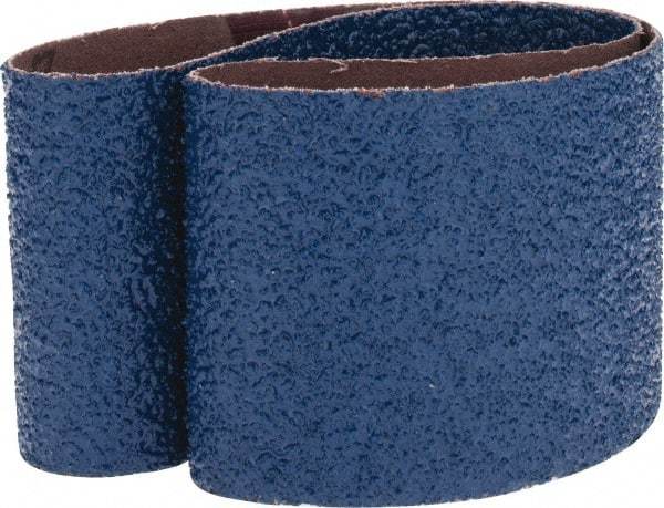 Made in USA - 3" Wide x 24" OAL, 24 Grit, Zirconia Alumina Abrasive Belt - Zirconia Alumina, Very Coarse, Coated, X Weighted Cloth Backing - Best Tool & Supply