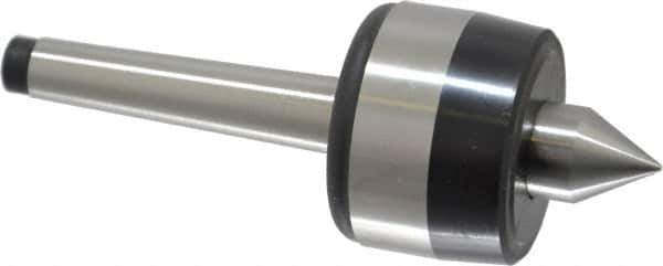 Bison - MT1 Taper Shank, 1-1/2" Head Diam 220 Lb Capacity Live Center - 5,000 Max RPM, 0.59" Point Diam, 0.7" Point Len, 220 Lb Max Workpc, 4.07" OAL, 0.7" Long Tip, Standard Point - Best Tool & Supply