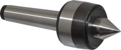 Bison - MT2 Taper Shank, 1.57" Head Diam 460 Lb Capacity Live Center - 5,000 Max RPM, 0.7" Point Diam, 0.87" Point Len, 460 Lb Max Workpc, 4.74" OAL, 0.87" Long Tip, Standard Point - Best Tool & Supply