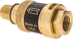 Coilhose Pneumatics - 1/4" Pipe, FNPT x MNPT, Brass Lockout Valve - 150 Max psi, Brass Sleeve - Best Tool & Supply