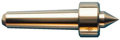 Riten - B&S 10 Taper Shank, 2-1/8" Head Diam 6,750 Lb Capacity Live Center - 1,000 Max RPM, 1-3/16" Long Case, 1" Point Diam, 1" Point Len, 1,800 Lb Max Workpiece, Standard Point - Best Tool & Supply