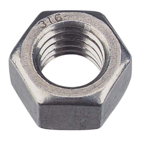 Value Collection - M18x2.50 Metric Coarse Steel Right Hand Hex Nut - 27mm Across Flats, 15mm High, Zinc-Plated Finish - Best Tool & Supply