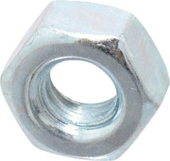 Value Collection - 1/4-20 UNC Steel Right Hand Hex Nut - 7/16" Across Flats, 7/32" High, Zinc Clear Finish - Best Tool & Supply