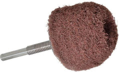 Superior Abrasives - 2" Diam x 2" Thick, Mounted Polishing Wheel - Medium Grade, 1/4" Shank Diam - Best Tool & Supply