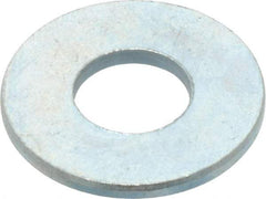 Value Collection - 1/4" Screw, Steel USS Flat Washer - 0.307" ID x 0.749" OD, 0.08" Thick, Zinc-Plated Finish - Best Tool & Supply