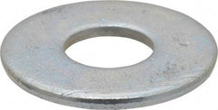 Value Collection - 1/2" Screw, Steel USS Flat Washer - 0.557" ID x 1-1/2" OD, 0.132" Thick, Zinc-Plated Finish - Best Tool & Supply