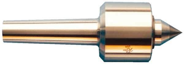 Riten - MT2 Taper Shank, 2-1/8" Head Diam 2,600 Lb Capacity Live Center - 6,000 Max RPM, 2" Head Length, 1" Point Diam, 1-1/4" Point Len, 440 Lb Max Workpc, Standard Point - Best Tool & Supply