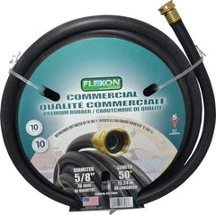 Value Collection - 50' Long Hot Water Hose - 5/8" Diam, 3/4" GHT, Rubber, 425 psi, Hot Water Compatible, Black - Best Tool & Supply