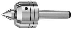 Royal Products - MT4 Taper Shank, 3-1/2" Head Diam 2,880 Lb Capacity Live Center - 3,500 Max RPM, 2.64" Head Length, 1-1/2" Point Diam, 1.79" Point Len, 1,070 Lb Max Workpc, 9" OAL, Changeable Standard Point - Best Tool & Supply