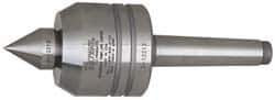 Royal Products - MT2 Taper Shank, 2" Head Diam 1,350 Lb Capacity Live Center - 6,000 Max RPM, 1.85" Head Length, 7/8" Point Diam, 1.13" Point Len, 390 Lb Max Workpc, 5-13/16" OAL, Changeable Standard Point - Best Tool & Supply