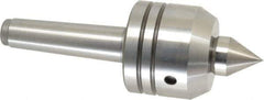 Royal Products - MT3 Taper Shank, 2-3/8" Head Diam 1,640 Lb Capacity Live Center - 5,000 Max RPM, 2.07" Head Length, 1" Point Diam, 1-1/4" Point Len, 500 Lb Max Workpc, 6-13/16" OAL, Changeable Standard Point - Best Tool & Supply