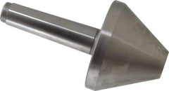 Royal Products - MT4 Taper Shank, 4.15" Head Diam 3,410 Lb Capacity Live Center - 4,500 Max RPM, 3" Head Length, 1-1/4" Point Diam, 3.01" Point Len, 860 Lb Max Workpc, 7-9/16" OAL, Bull Nose Point - Best Tool & Supply