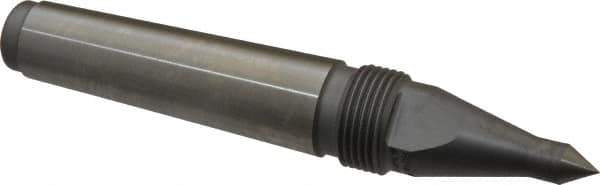 Royal Products - 0.938" Head Diam, Hardened Steel Long Point Solid Dead Center - 3MT Morse Taper, 0.38" Point Diam, 0.63" Point Length, 5-15/16" OAL - Best Tool & Supply