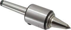 Royal Products - MT2 Taper Shank, 1.7" Head Diam 830 Lb Capacity Carbide Tipped Live Center - 12,000 Max RPM, 2.12" Head Length, 7/8" Point Diam, 1-3/4" Point Len, 180 Lb Max Workpc, 6-39/64" OAL, 3/8" Tip Diam, Long Point - Best Tool & Supply