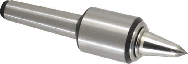 Royal Products - MT3 Taper Shank, 1.7" Head Diam 830 Lb Capacity Carbide Tipped Live Center - 12,000 Max RPM, 2.12" Head Length, 7/8" Point Diam, 1-3/4" Point Len, 180 Lb Max Workpc, 7-23/32" OAL, 3/8" Tip Diam, Long Point - Best Tool & Supply