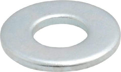 Value Collection - 1/4" Screw, Steel SAE Flat Washer - 9/32" ID x 5/8" OD, 1/16" Thick, Zinc-Plated Finish - Best Tool & Supply