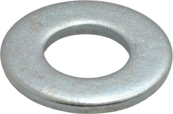 Value Collection - 1/2" Screw, Steel SAE Flat Washer - 17/32" ID x 1-1/16" OD, 3/32" Thick, Zinc-Plated Finish - Best Tool & Supply