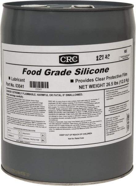 CRC - 5 Gal Pail Nondrying Film/Silicone Penetrant/Lubricant - Clear & White, -40°F to 400°F, Food Grade - Best Tool & Supply