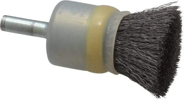 Osborn - 3/4" Brush Diam, Crimped, End Brush - 1/4" Diam Shank, 20,000 Max RPM - Best Tool & Supply