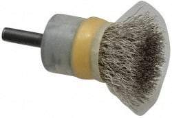 Osborn - 3/4" Brush Diam, Crimped, End Brush - 1/4" Diam Shank, 20,000 Max RPM - Best Tool & Supply