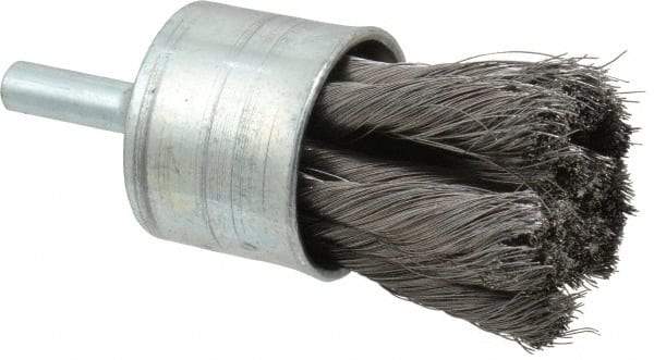 Osborn - 1" Brush Diam, Knotted, End Brush - 1/4" Diam Shank, 20,000 Max RPM - Best Tool & Supply