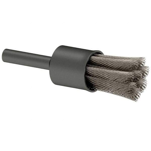 Osborn - 1/2" Brush Diam, Knotted, End Brush - 1/4" Diam Shank, 22,000 Max RPM - Best Tool & Supply