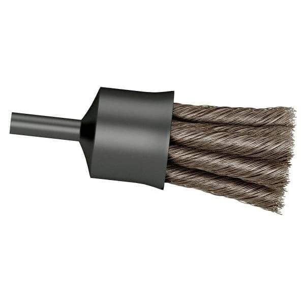 Osborn - 3/4" Brush Diam, Knotted, End Brush - 1/4" Diam Shank, 20,000 Max RPM - Best Tool & Supply