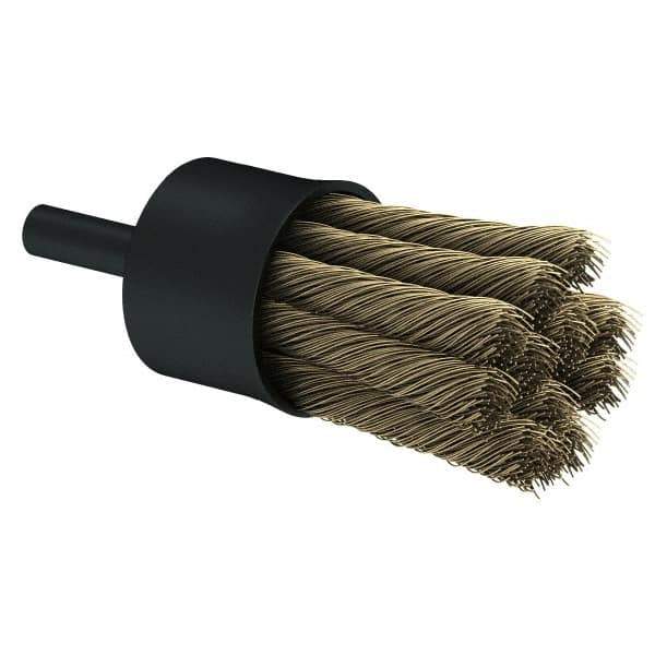 Osborn - 1" Brush Diam, Knotted, End Brush - 1/4" Diam Shank, 20,000 Max RPM - Best Tool & Supply