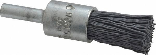 Osborn - 320 Grit, 1/2" Brush Diam, End Brush - Extra Fine Grade, 1/4" Diam Shank, 9,000 Max RPM - Best Tool & Supply