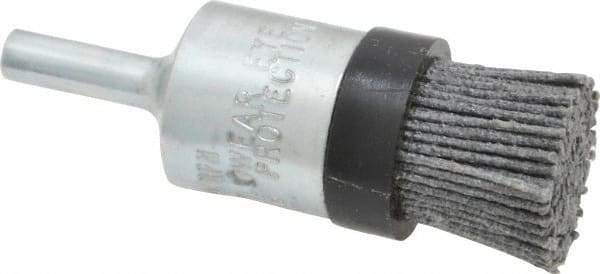 Osborn - 80 Grit, 3/4" Brush Diam, End Brush - Medium Grade, 1/4" Diam Shank, 9,000 Max RPM - Best Tool & Supply