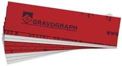 Gravotech - 8 Inch Long x 2 Inch High, Plastic Engraving Stock - Red and White - Best Tool & Supply