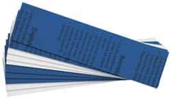 Gravotech - 10 Inch Long x 2 Inch High, Plastic Engraving Stock - Blue and White - Best Tool & Supply