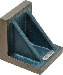 Interstate - 3" Wide x 3" Deep x 3" High Cast Iron Precision-Ground Angle Plate - Standard Plate, Flat Surface, Double Web, Single Plate - Best Tool & Supply