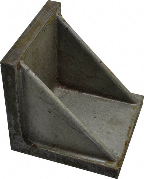 Interstate - 4" Wide x 4" Deep x 4" High Cast Iron Precision-Ground Angle Plate - Standard Plate, Flat Surface, Double Web, Single Plate - Best Tool & Supply