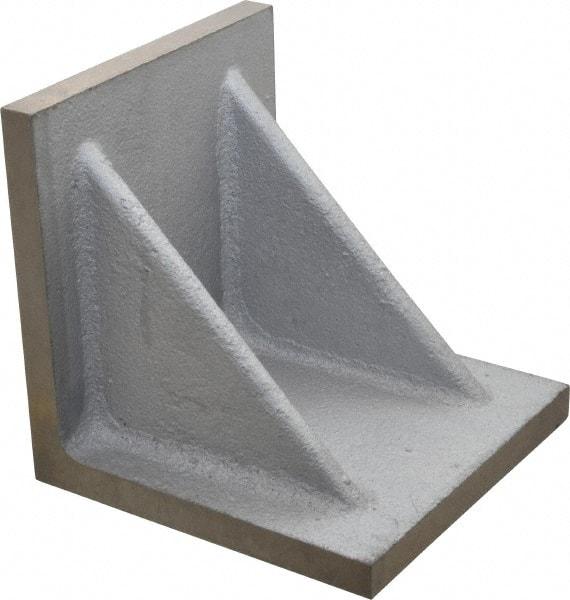 Interstate - 6" Wide x 6" Deep x 6" High Cast Iron Precision-Ground Angle Plate - Standard Plate, Flat Surface, Double Web, Single Plate - Best Tool & Supply