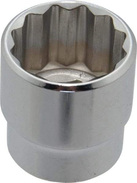 Blackhawk by Proto - 13/16", 3/8" Drive, Standard Hand Socket - 12 Points, 1-7/32" OAL, Chrome Finish - Best Tool & Supply