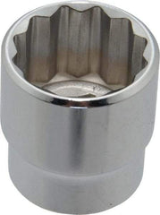 Blackhawk by Proto - 13/16", 3/8" Drive, Standard Hand Socket - 12 Points, 1-7/32" OAL, Chrome Finish - Best Tool & Supply